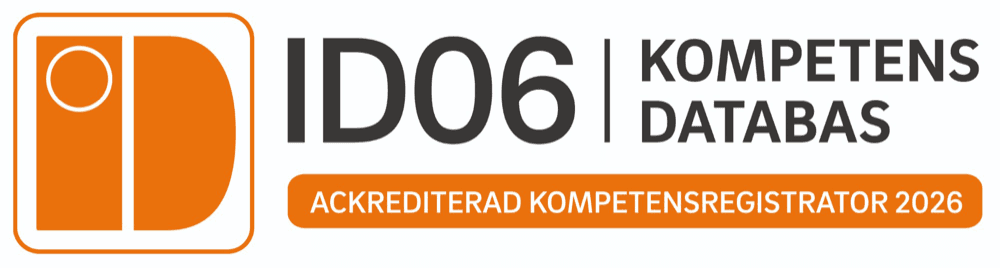 ID06 Kompetensdatabas, ackrediterad kompetensregistrator 2026